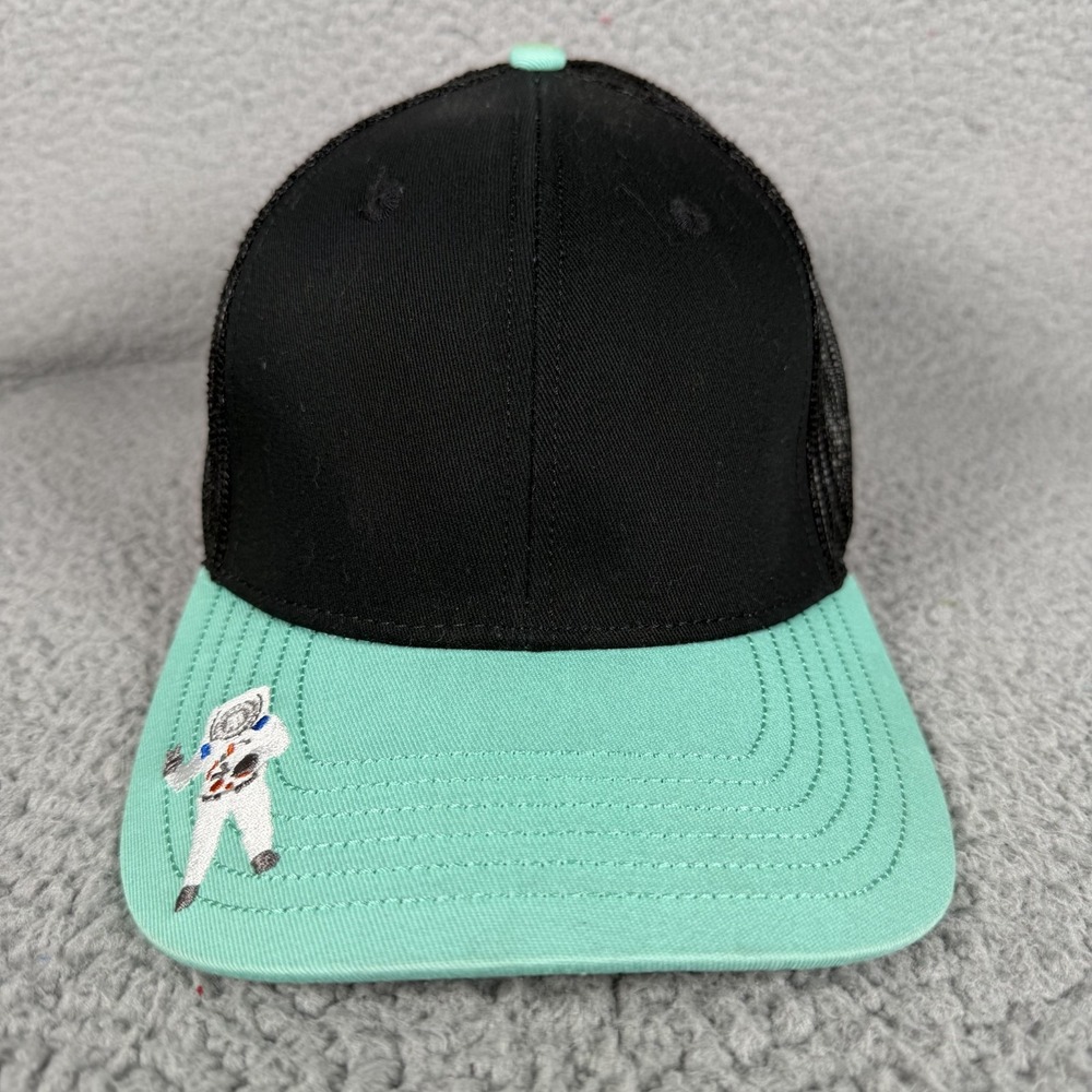 Barstool Sports Astronaut Trucker Cap Unisex One Size Black Mesh Strapback Logo